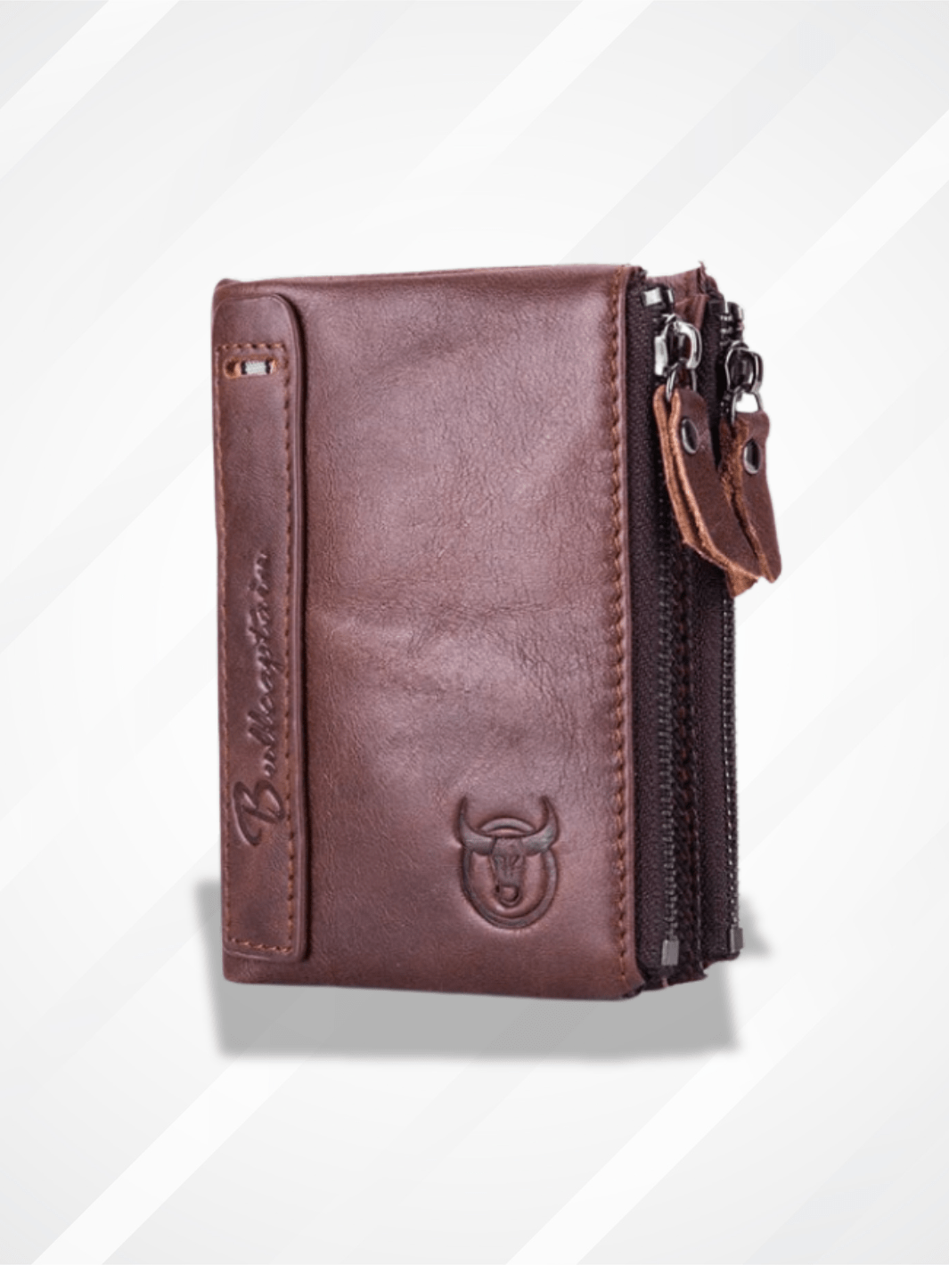 Teluro Café Portefeuille Homme Cuir Marron